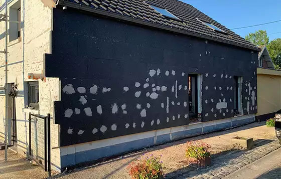 Isolation par l'extérieur d'une maison à Mellery